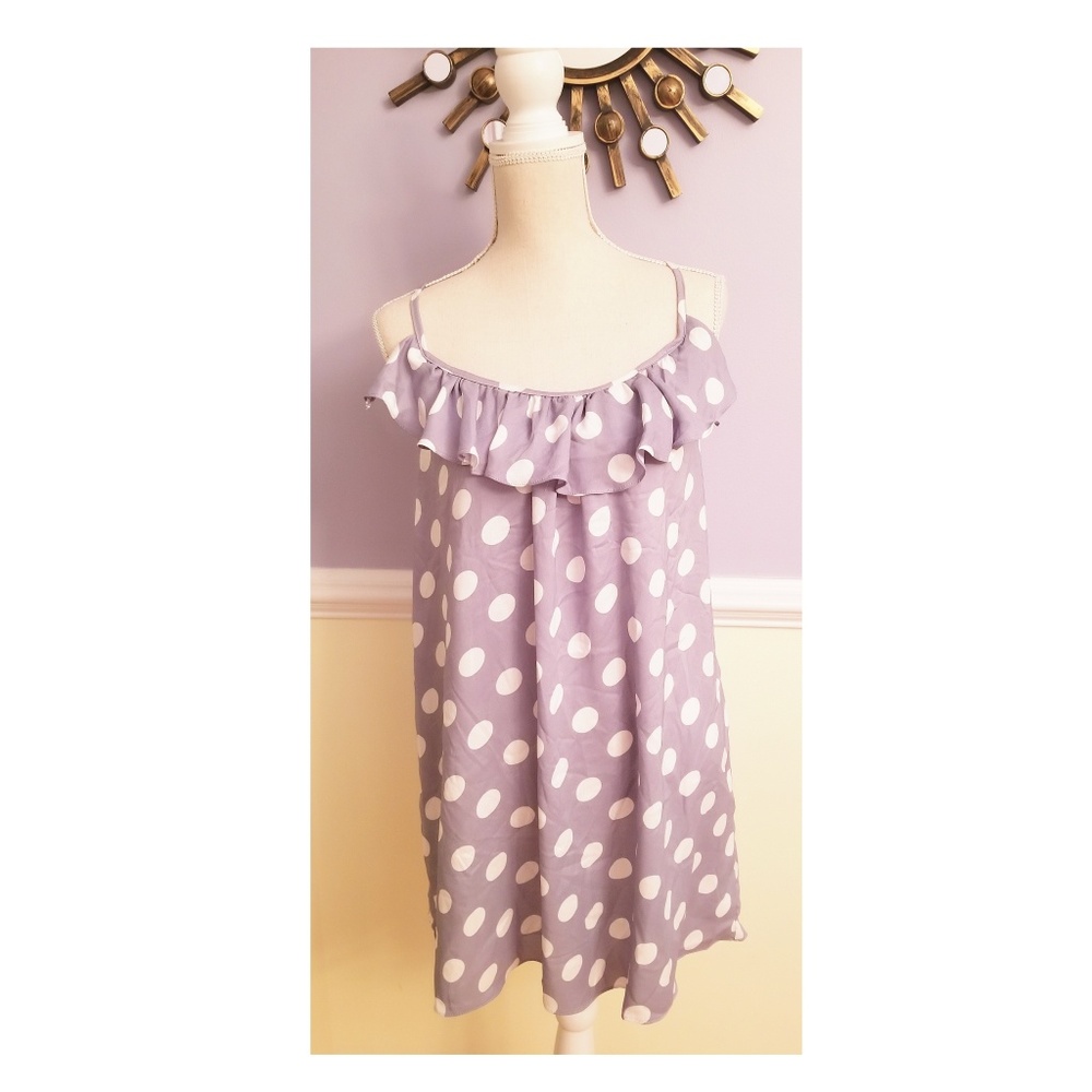 Ciel polka dot dress with exposed zipper